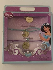 New Disney Princess Jasmine Set Three Wish Bracelets Charms Stretch Cord