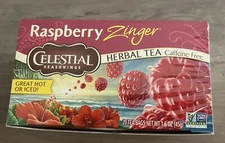 CELESTIAL SEASONINGS  HERBAL TEA RASPBERRY ZINGER  20CT - PACK OF 4
