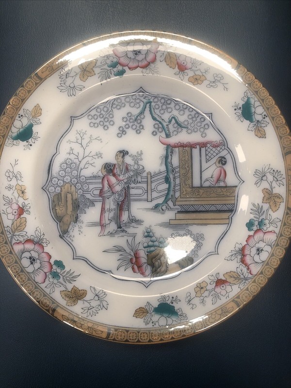 Bates Walker & Co Burslem Antique English Plate 10 1/4” READ