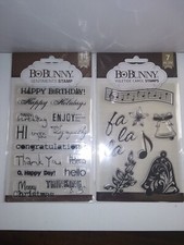 Bo Bunny Clear Stamps: Yuletide Carols Theme and Sentiments Theme