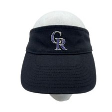 Colorado Rockies Visor Mens Adjustable Black OSFM Hat New Era