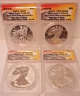 2013-W American Silver Eagle West Point 25th Anniversary - 4 Perfect Coins Set