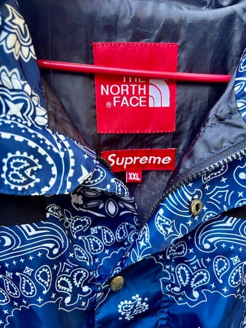 ジャケット・アウター Supreme North Face Bandana Mountain 14aw FW14 Supreme The North Face Bandana Mountain Jacket Navy