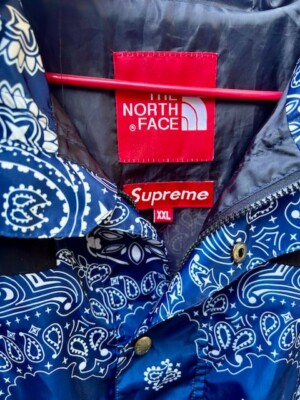 FW14 Supreme The North Face Bandana Mountain Jacket Navy