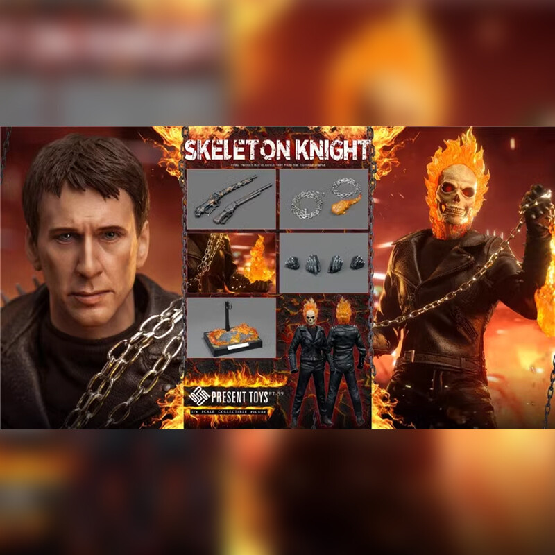 In Stock PRESENT TOYS 1/6 PT-sp59 Skeleton Rider Ghost Rider