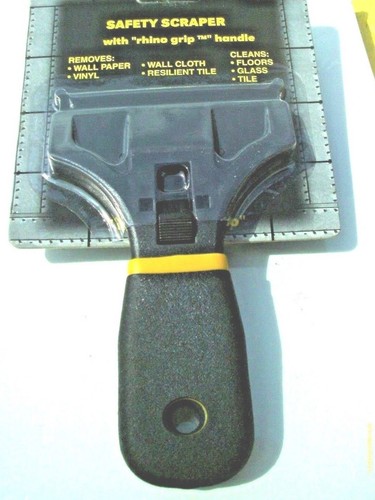 Safety Scraper Soft GRIP Paint Wallpaper Windows Stripper Razor Blade Removal