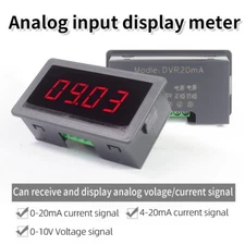 Digital Display 0-10V 4-20mA 0-20mA Voltage Amps Anglog Input Meter For Sensor