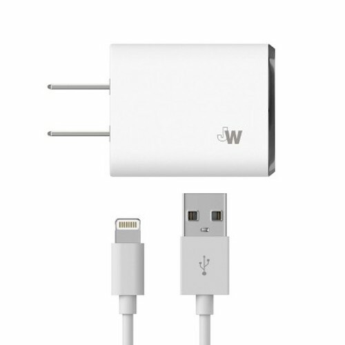 Just Wireless 12W 1-Port USB-A Car Charger with 4ft Light/ning to USB-A Cable