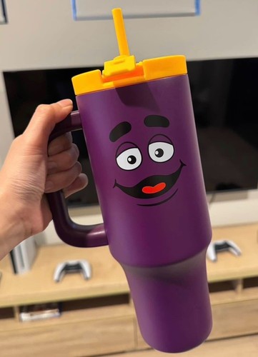 Grimace Tumbler Cup McDonalds + FREE HAT Hot Cold Australian Exclusive😊 Promo - Picture 12 of 12