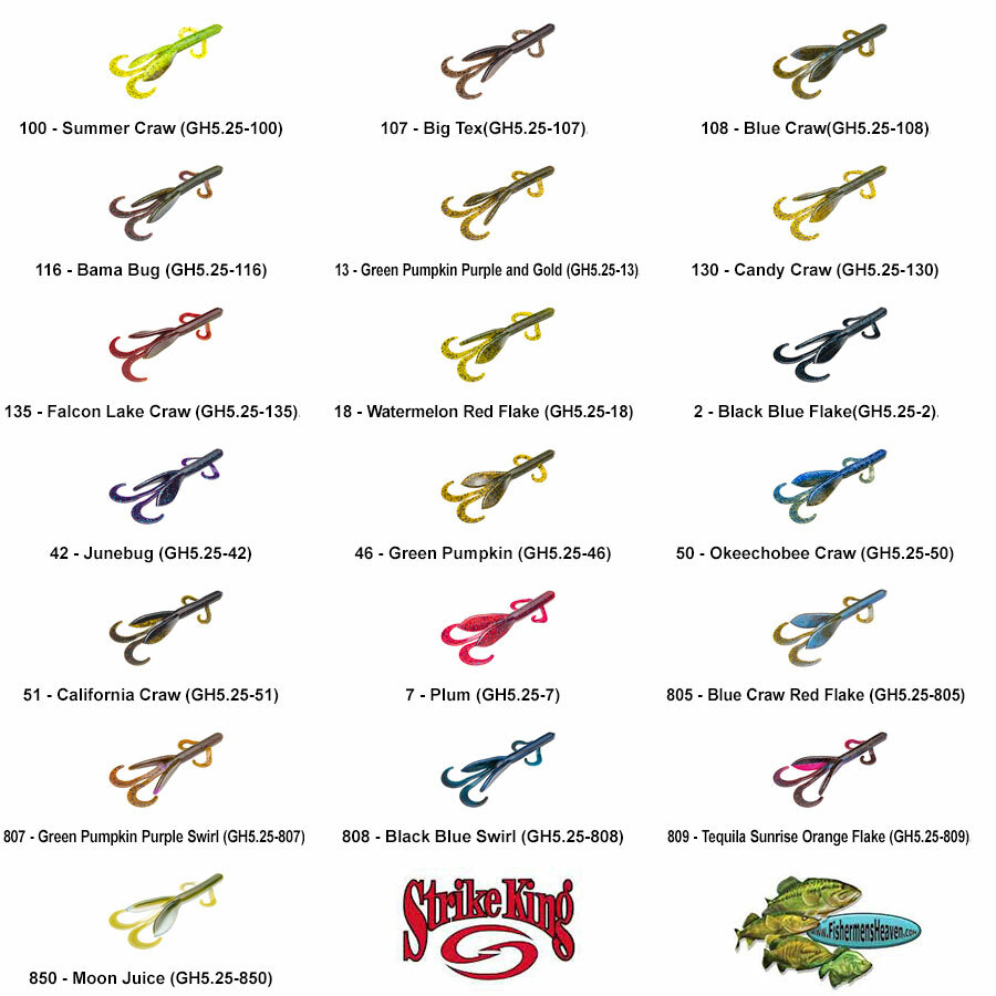 Trappola Per Ratti Strike King KVD Perfect Plastics Game Hawg - Select Color (s Vermi Pesca - Foto 5