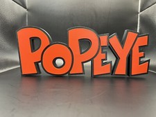 Popeye Logo Sign Display | 3D Wall Desk Shelf Art