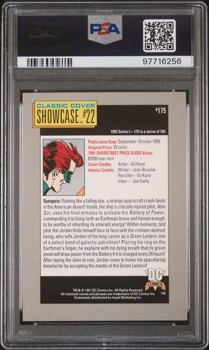 1992 DC COSMIC CARDS #175 GREEN LANTERN SHOWCASE #22 PSA 10 | eBay