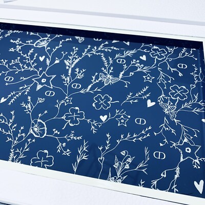 Dior Floral Pattern Decorative Lacquered Vanity Tray in Box 2020