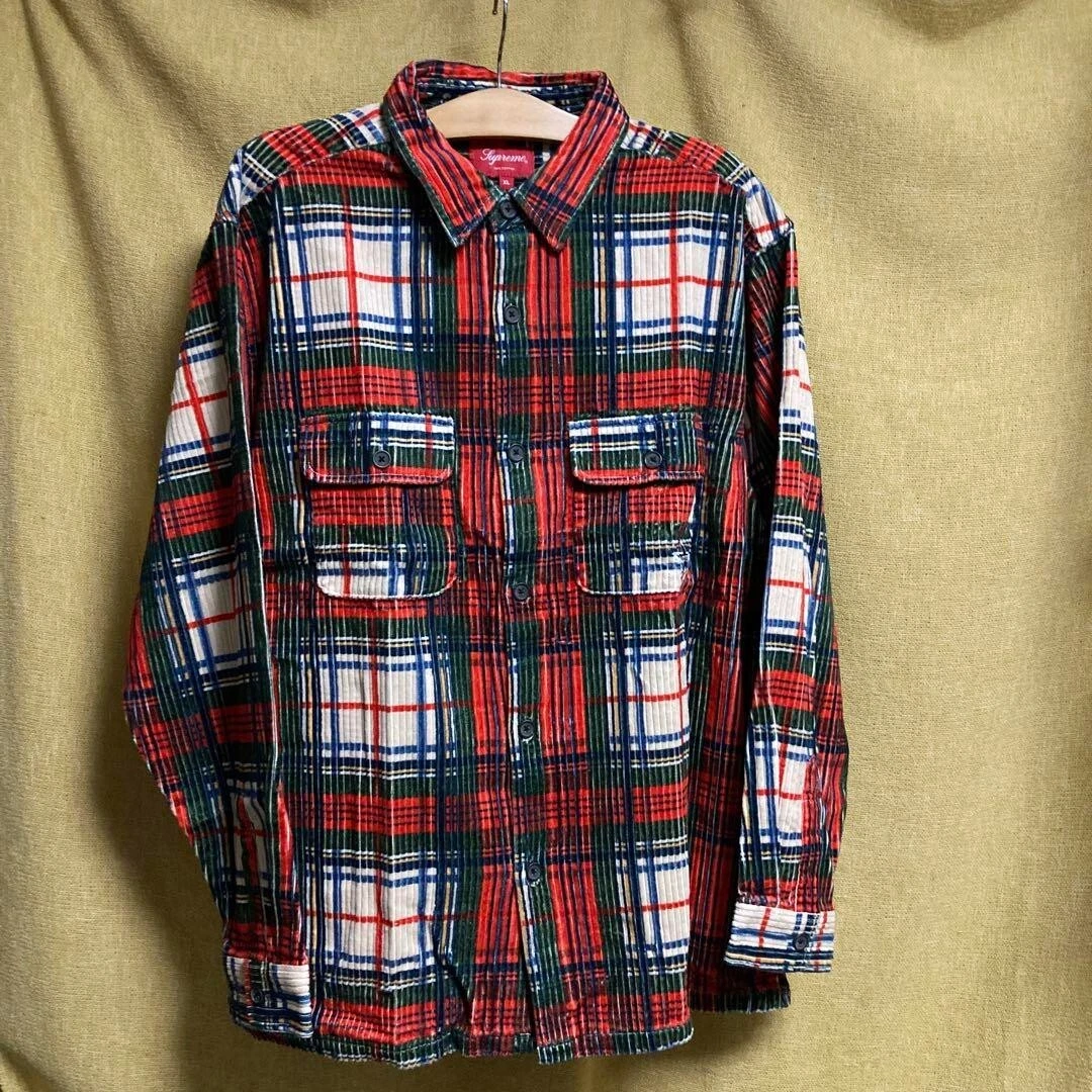 Chemise velours côtelé SUPREME taille XL NEUVE homme expédiée du Japon Japonais JP!!!!!!!!!