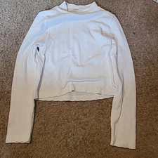 Urban Rebel Cropped White Mock Turtleneck