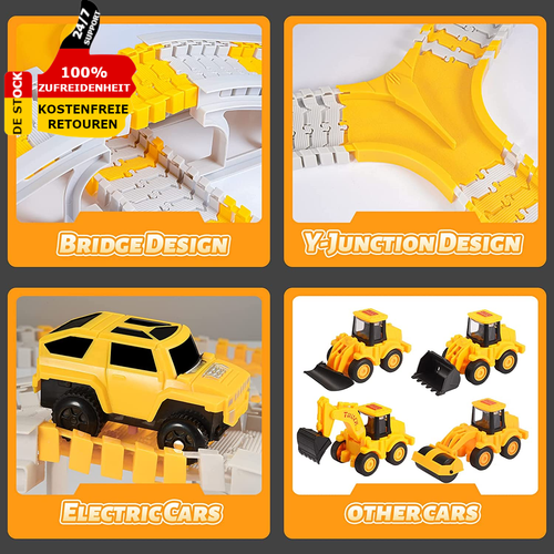 Spielzeug Kinder Geschenk Ab 3 4 5 6 + Jahre Junge Rennbahn Autorennbahn Bagger - Bild 5 von 8