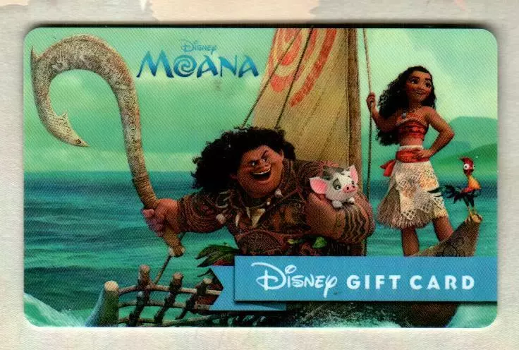DISNEY Moana 2016 On Line Gift Card 0 RARE eBay