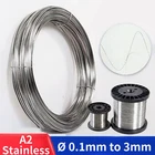 304 Stainless Steel Wire 0.1mm-3mm Single Soft/Hard Steel Wire Rustproof Durable