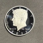 2022 S Kennedy SILVER PROOF Half Dollar Gem DCam 99.9% .999 Coin