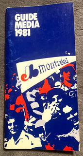 1981 MONTREAL EXPOS MLB BASEBALL GUIDE / MEDIA 4 1/2" X 9" 132 PG: CARTER