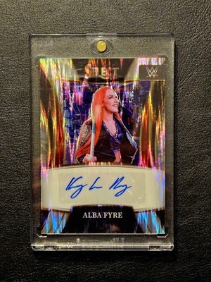 2022 Panini Select WWE Alba Fyre Auto Flash Prizm