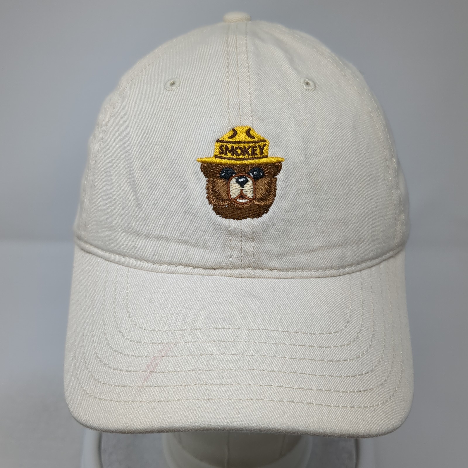Smokey Bear Slideback Hat Solid Beige One Size Ad… - image 2