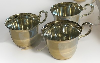 Vintage Lot Of 10 Oneida Silver Plate Punch Cups Castle Court Pattern Complete