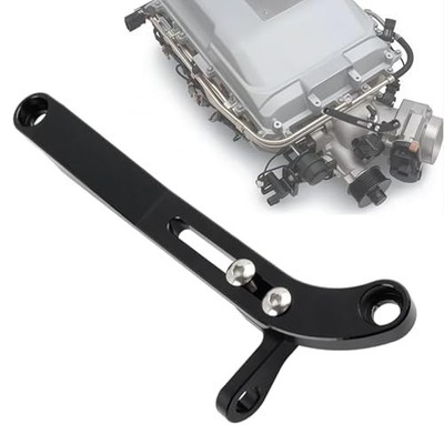 Black Anodized LSA Billet Throttle Bracket Sliding Throttle Cable Connection