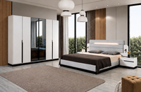 Komplette Schlafzimmer Garnitur Polsterbett 2X Nachttische Schrank