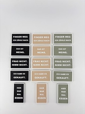 Kühlschrankmagnet lustig 5er Set Sprüche Geschenk WG Kollegen Büro Küche Deko