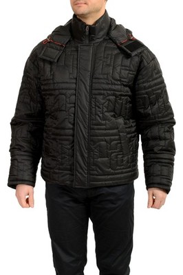 Scuderia Ferrari Fluid Black Parka Jacket With Detachable Hood US M IT 50