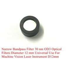 Narrow Bandpass Filter 30 nm OD3 Optical Filters Diameter 12 mm Universal Use