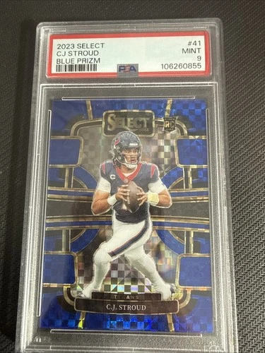 2023 Panini Select C.J. Stroud Blue Prizm /199 PSA 9 MINT Texans Rookie