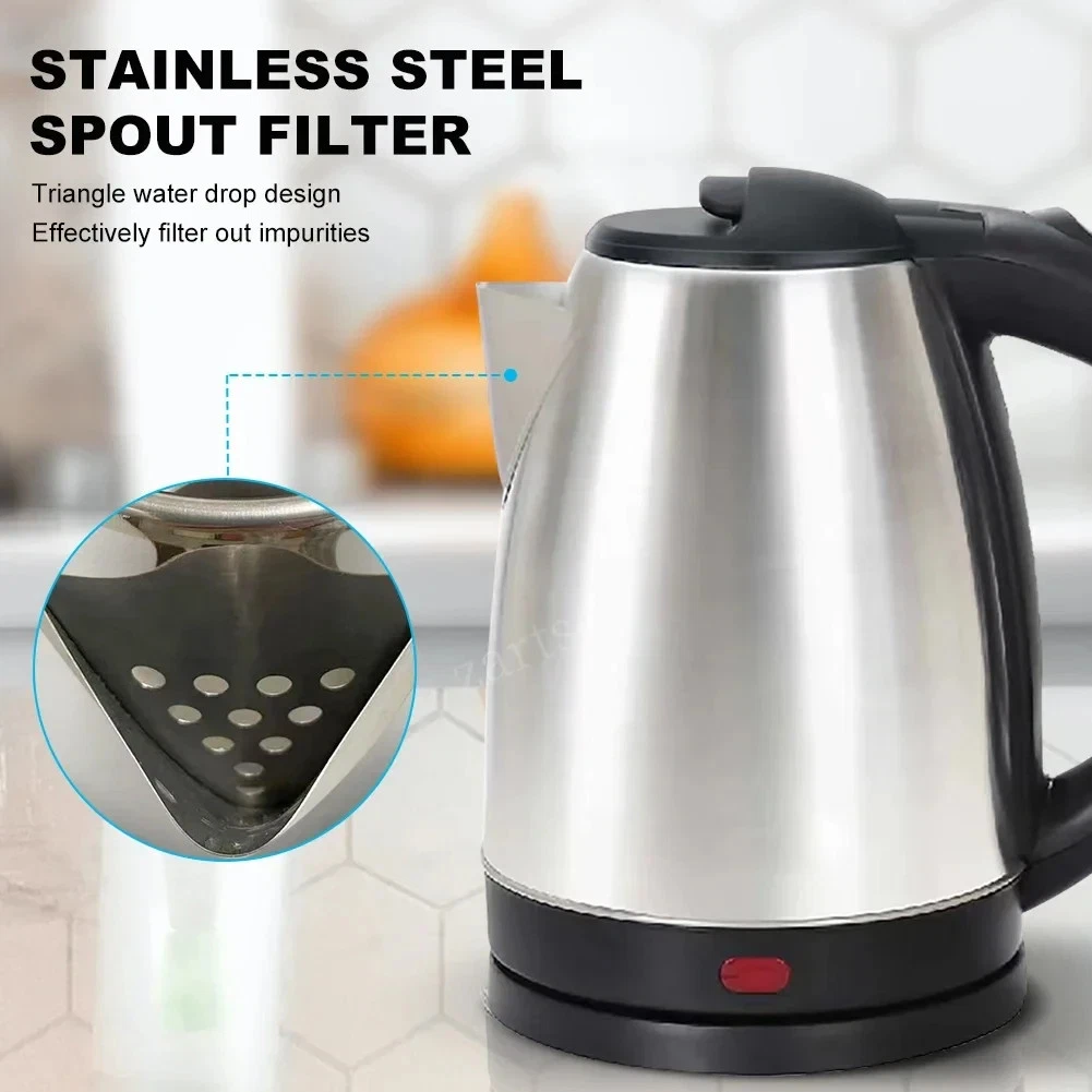 Electric Kettle 2L 1800W Stainless Steel Cordless with Removable Filter
Opens in a new window or tab