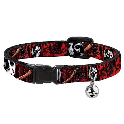 Cat Collar Breakaway with Bell FRIDAY THE 13th/Jason Mask4/Axe Blood (US IMPORT)