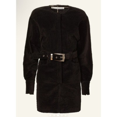 NWT Alix of Bohemia Laurent Licorice Corduroy Western Festival Belted Dress XS
