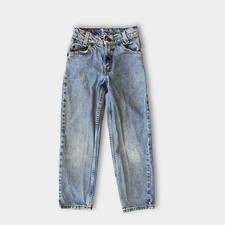 Vintage 90s Levi's 550 Relaxed Fit Slim Orange Tab Jeans Denim Pants Boy Girl 8