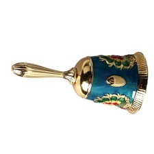 Hand Bell Vintage Brass Antique Exquisite Carved Pattern Hand Call Bell HandBell