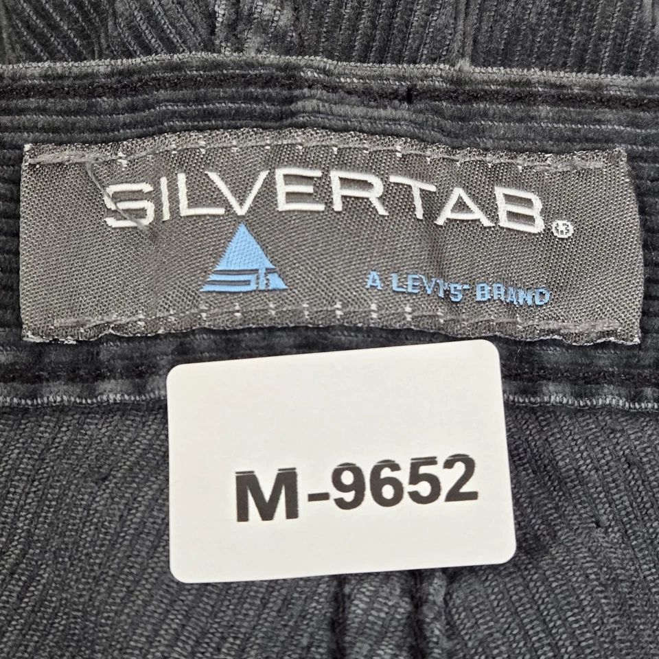Pantalones de hombre vintage Levi's Silvertab 32X30 gris pana rectos años 90 LEER Foto 2 de 4