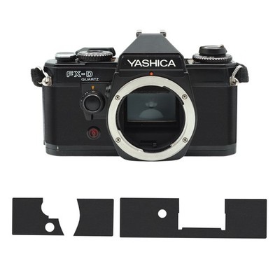Premium Glatt Kunstleder Bezug Kit --- Yashica FX-D SE --- Schwarz