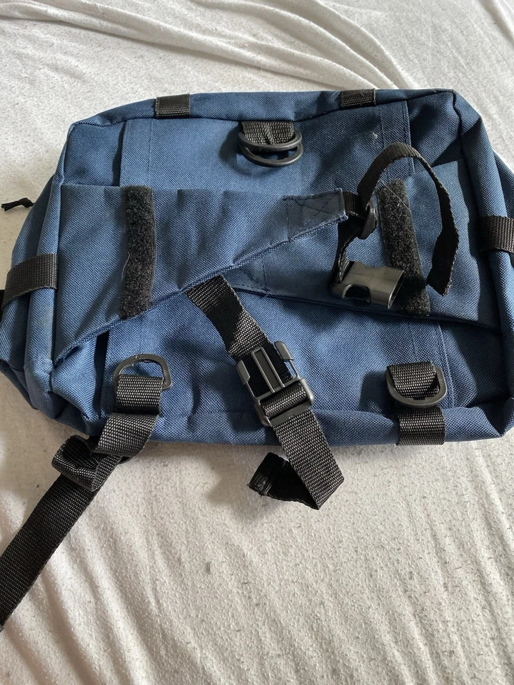 Tasche,Bauchtasche,Camel,Retro,Blau, Oldschool, Vintage,Gürteltasche - Bild 3 von 4