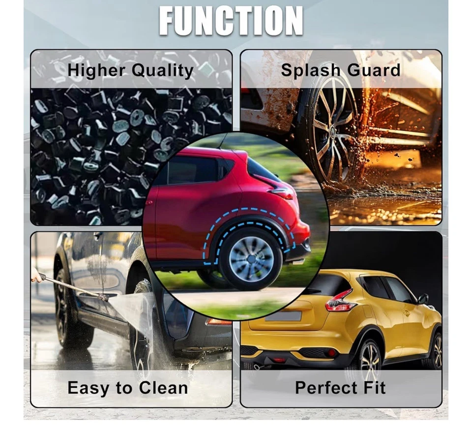 Moldura de guardabarros trasero lado del conductor izquierdo para Nissan Juke 2011-2017 1,6 L Foto 3 de 4