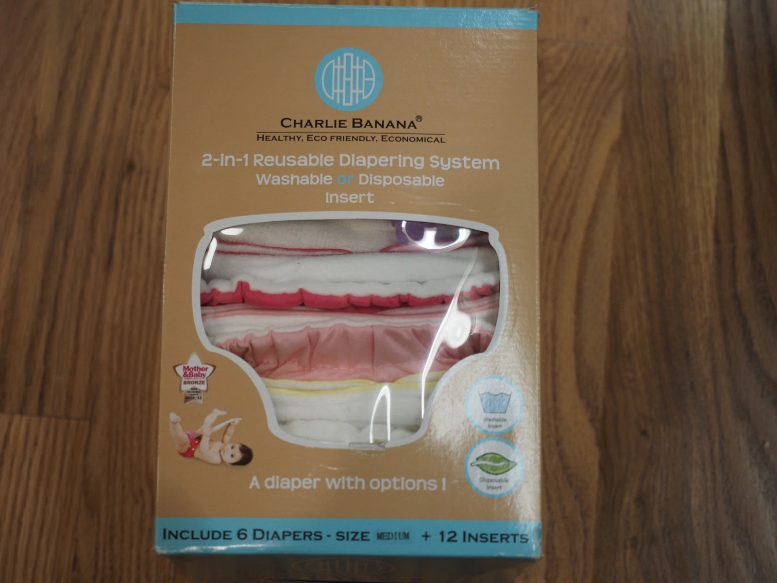 Charlie Banana 5 Cloth Diapers & 6 Hemp Inserts New open box Medium
Opens in a new window or tab