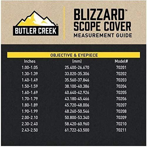 Butler Scope Chart Butler Creek Blizzard See Thru Scope Cover, Size #5 (1.60 to 1.69-Inch ...