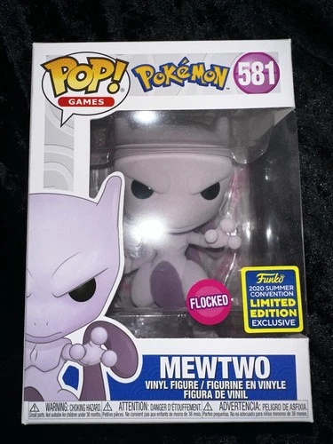 Mewtwo (Flocked) Funko Pop! #581 Pokemon SDCC Exclusive