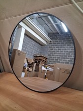 Habitat Black Aluminium Round Wall Mirror 50cm Brand New Still Boxed