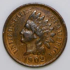 1902 Indian Head Cent US 1c Penny XF k328
