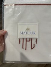 108 Matouk Italy New 1pc Boudoir Sham Bergamo Giza-87 White MONO