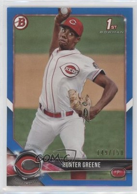 2018 Bowman Prospects Blue 149/150 Hunter Greene #BP48 0u40