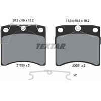 Textar 2163501 Bremsbelagsatz FüR VW Transporter California T4 70B 70C 7DB 7DK